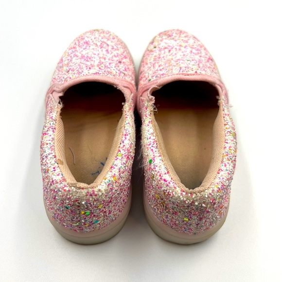 fabkids Girls Pink Glitter Slip-On Sneakers Size 11 – Sparkly Casual Shoes - Picture 6 of 6